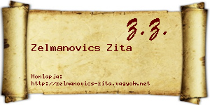 Zelmanovics Zita névjegykártya